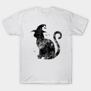 Witch Cat Watercolor Painting T-Shirt